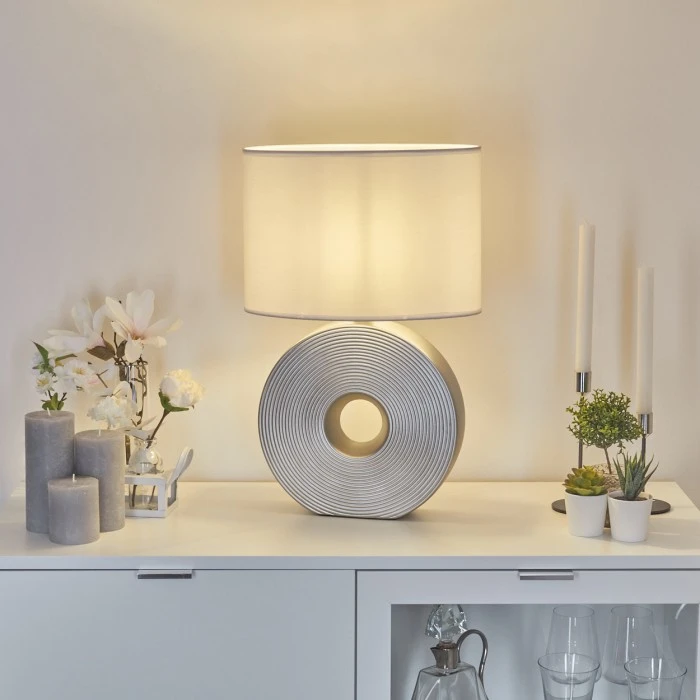 Hofstein Saija Tischleuchte Silber, 1-flammig 13 Hofstein Saija Tischleuchte Silber, 1-flammig – Bild 11