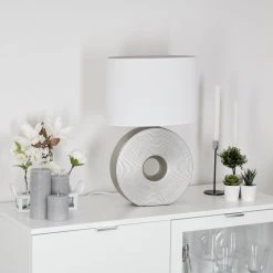 Hofstein Saija Tischleuchte Silber, 1-flammig 27 Hofstein Saija Tischleuchte Silber, 1-flammig -Günstiges Tischlampen Geschäft saija tischleuchte h3600160 11