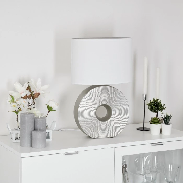 Hofstein Saija Tischleuchte Silber, 1-flammig 14 Hofstein Saija Tischleuchte Silber, 1-flammig – Bild 12