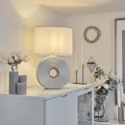 Hofstein Saija Tischleuchte Silber, 1-flammig 28 Hofstein Saija Tischleuchte Silber, 1-flammig -Günstiges Tischlampen Geschäft saija tischleuchte h3600160 12