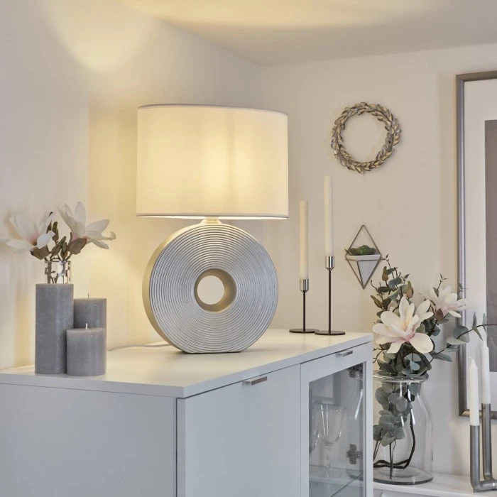 Hofstein Saija Tischleuchte Silber, 1-flammig 15 Hofstein Saija Tischleuchte Silber, 1-flammig – Bild 13