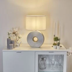 Hofstein Saija Tischleuchte Silber, 1-flammig 24 Hofstein Saija Tischleuchte Silber, 1-flammig -Günstiges Tischlampen Geschäft saija tischleuchte h3600160 8