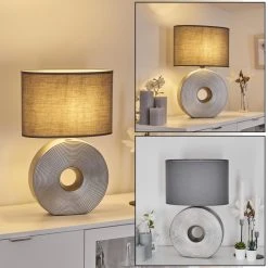 Hofstein Saija Tischleuchte Silber, 1-flammig