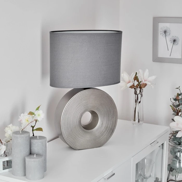 Hofstein Saija Tischleuchte Silber, 1-flammig 14 Hofstein Saija Tischleuchte Silber, 1-flammig – Bild 12