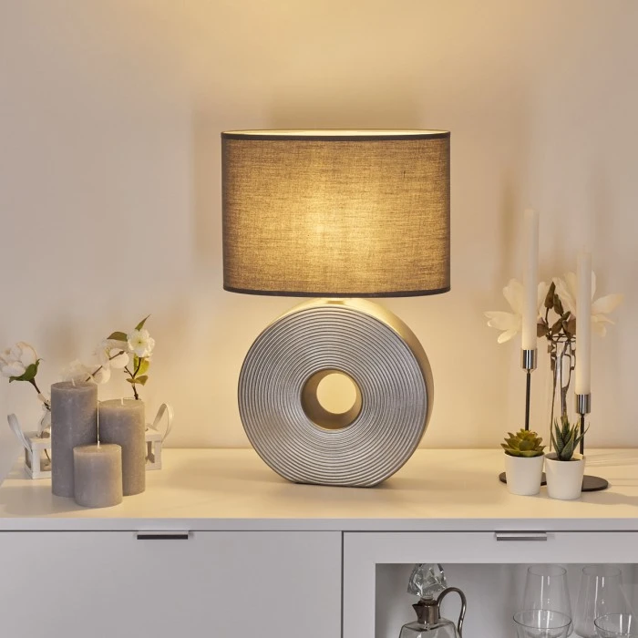 Hofstein Saija Tischleuchte Silber, 1-flammig 15 Hofstein Saija Tischleuchte Silber, 1-flammig – Bild 13