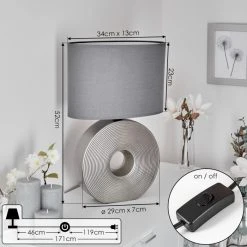 Hofstein Saija Tischleuchte Silber, 1-flammig 19 Hofstein Saija Tischleuchte Silber, 1-flammig -Günstiges Tischlampen Geschäft saija tischleuchte h3600207 3