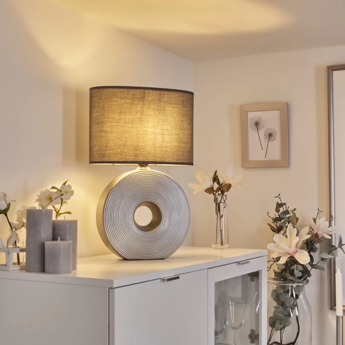 Hofstein Saija Tischleuchte Silber, 1-flammig 9 Hofstein Saija Tischleuchte Silber, 1-flammig – Bild 7