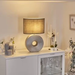 Hofstein Saija Tischleuchte Silber, 1-flammig 24 Hofstein Saija Tischleuchte Silber, 1-flammig -Günstiges Tischlampen Geschäft saija tischleuchte h3600207 8