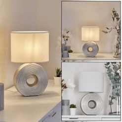 Hofstein Saija Tischleuchte Silber, 1-flammig