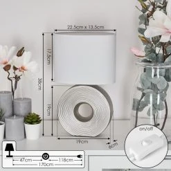 Hofstein Saija Tischleuchte Silber, 1-flammig 18 Hofstein Saija Tischleuchte Silber, 1-flammig -Günstiges Tischlampen Geschäft saija tischleuchte h3600320 3