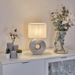 Hofstein Saija Tischleuchte Silber, 1-flammig 21 Hofstein Saija Tischleuchte Silber, 1-flammig -Günstiges Tischlampen Geschäft saija tischleuchte h3600320 6