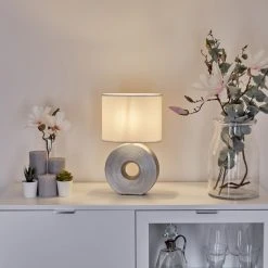 Hofstein Saija Tischleuchte Silber, 1-flammig 23 Hofstein Saija Tischleuchte Silber, 1-flammig -Günstiges Tischlampen Geschäft saija tischleuchte h3600320 8