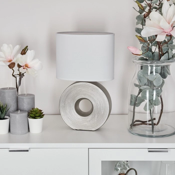 Hofstein Saija Tischleuchte Silber, 1-flammig 12 Hofstein Saija Tischleuchte Silber, 1-flammig – Bild 10