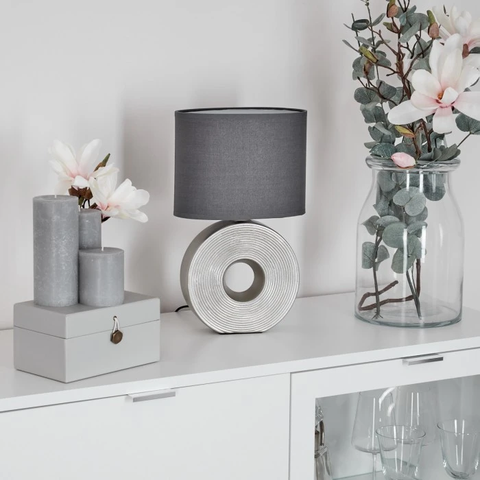 Hofstein Saija Tischleuchte Silber, 1-flammig 12 Hofstein Saija Tischleuchte Silber, 1-flammig – Bild 10