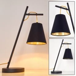 Hofstein Saillon Tischleuchte Schwarz, 1-flammig