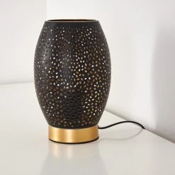 Hofstein Saksborg Tischleuchte Schwarz-Gold, 1-flammig 26 Hofstein Saksborg Tischleuchte Schwarz-Gold, 1-flammig -Günstiges Tischlampen Geschäft saksborg tischleuchte h3344453 6