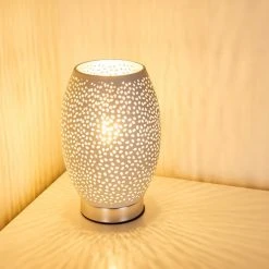 Hofstein Saksborg Tischleuchte Chrom, 1-flammig -Günstiges Tischlampen Geschäft saksborg tischleuchte h3344477 2