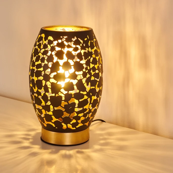 Hofstein Saksborg Tischleuchte Schwarz-Gold, 1-flammig 14 Hofstein Saksborg Tischleuchte Schwarz-Gold, 1-flammig – Bild 12