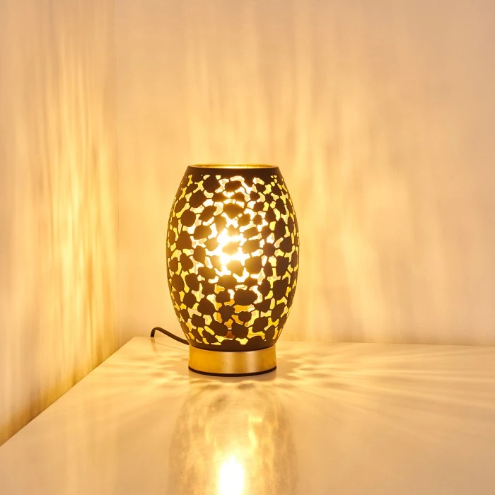 Hofstein Saksborg Tischleuchte Schwarz-Gold, 1-flammig 15 Hofstein Saksborg Tischleuchte Schwarz-Gold, 1-flammig – Bild 13