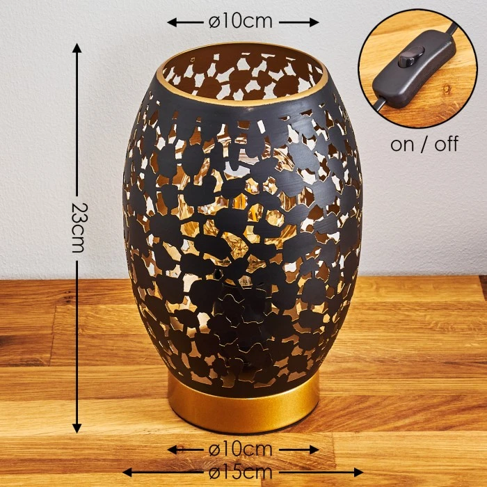 Hofstein Saksborg Tischleuchte Gold, 1-flammig 4 Hofstein Saksborg Tischleuchte Gold, 1-flammig – Bild 2