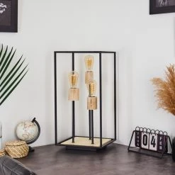 Hofstein Salla Tischleuchte Schwarz, Holz hell, 3-flammig -Günstiges Tischlampen Geschäft salla tischleuchte h3407202 11