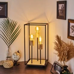 Hofstein Salla Tischleuchte Schwarz, Holz hell, 3-flammig -Günstiges Tischlampen Geschäft salla tischleuchte h3407202 6