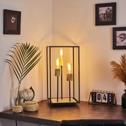 Hofstein Salla Tischleuchte Schwarz, Holz hell, 3-flammig -Günstiges Tischlampen Geschäft salla tischleuchte h3407202 8