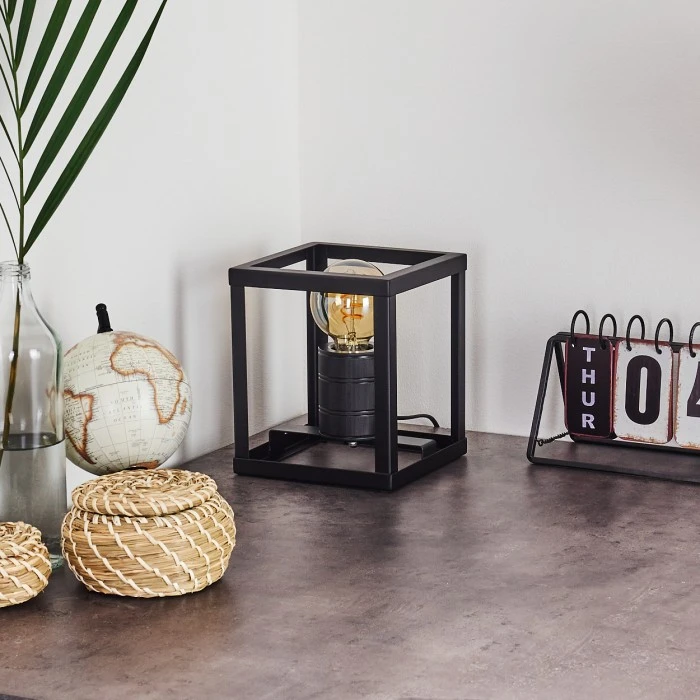 Hofstein Salla Tischleuchte Schwarz, 1-flammig 4 Hofstein Salla Tischleuchte Schwarz, 1-flammig – Bild 2