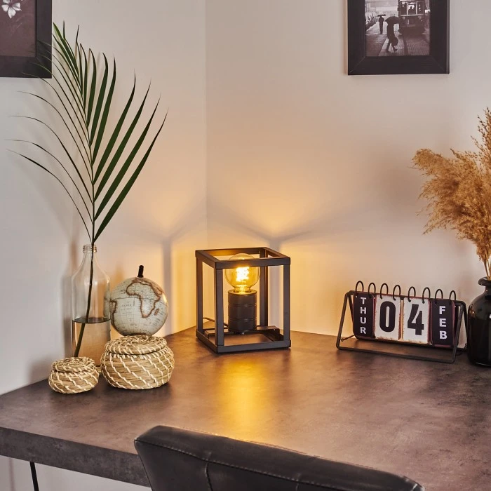 Hofstein Salla Tischleuchte Schwarz, 1-flammig 9 Hofstein Salla Tischleuchte Schwarz, 1-flammig – Bild 7