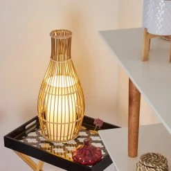 Hofstein Saranda Tischleuchte Braun, 1-flammig -Günstiges Tischlampen Geschäft saranda tischleuchte h3387696 2