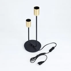 Hofstein Sattons Tischleuchte Schwarz, 2-flammig -Günstiges Tischlampen Geschäft sattons tischleuchte h3396384 4