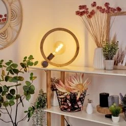 Hofstein Savisto Tischleuchte Altsilber, Naturfarben, 1-flammig -Günstiges Tischlampen Geschäft savisto tischleuchte h3596630 6