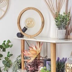 Hofstein Savisto Tischleuchte Altsilber, Naturfarben, 1-flammig -Günstiges Tischlampen Geschäft savisto tischleuchte h3596630 9