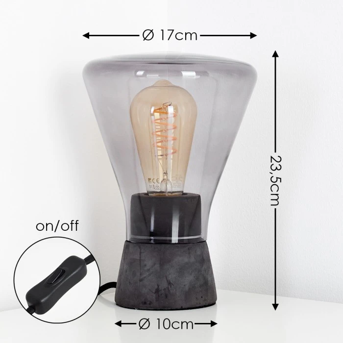 Hofstein Seiryu Tischleuchte Steinoptik, 1-flammig 4 Hofstein Seiryu Tischleuchte Steinoptik, 1-flammig – Bild 2