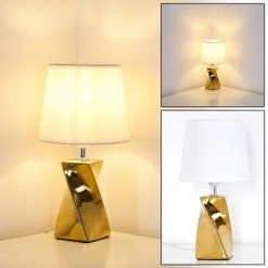 Hofstein Shenzhen Tischleuchte Gold, 1-flammig