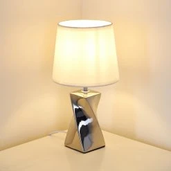 Hofstein Shenzhen Tischleuchte Silber, 1-flammig -Günstiges Tischlampen Geschäft shenzhen tischleuchte h3352434 2