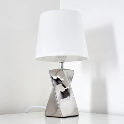 Hofstein Shenzhen Tischleuchte Silber, 1-flammig -Günstiges Tischlampen Geschäft shenzhen tischleuchte h3352434 3