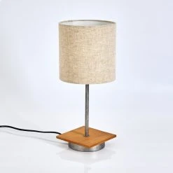 Hofstein Shiburg Tischleuchte Silber, Holz dunkel, 1-flammig -Günstiges Tischlampen Geschäft shiburg tischleuchte h3386880 7