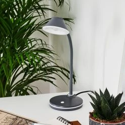 Hofstein Shreveport Tischleuchte LED Anthrazit, Wei&szlig;, 1-flammig -Günstiges Tischlampen Geschäft shreveport tischleuchte h3371046 4