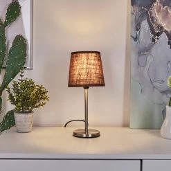 Hofstein Sikala Tischleuchte Nickel-Matt, 1-flammig -Günstiges Tischlampen Geschäft sikala tischleuchte h3589656 6