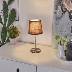 Hofstein Sikala Tischleuchte Nickel-Matt, 1-flammig -Günstiges Tischlampen Geschäft sikala tischleuchte h3589656 8