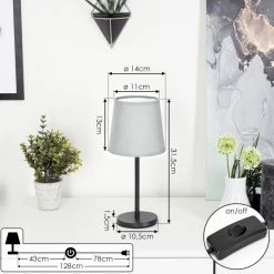 Hofstein Sikala Tischleuchte Schwarz, 1-flammig 17 Hofstein Sikala Tischleuchte Schwarz, 1-flammig -Günstiges Tischlampen Geschäft sikala tischleuchte h3589885 3