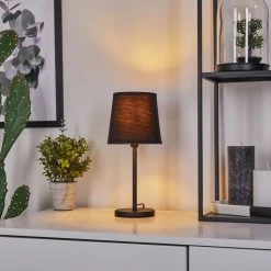 Hofstein Sikala Tischleuchte Schwarz, 1-flammig 24 Hofstein Sikala Tischleuchte Schwarz, 1-flammig -Günstiges Tischlampen Geschäft sikala tischleuchte h3595015 10