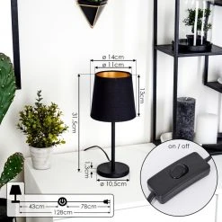 Hofstein Sikala Tischleuchte Schwarz, 1-flammig 17 Hofstein Sikala Tischleuchte Schwarz, 1-flammig -Günstiges Tischlampen Geschäft sikala tischleuchte h3595015 3