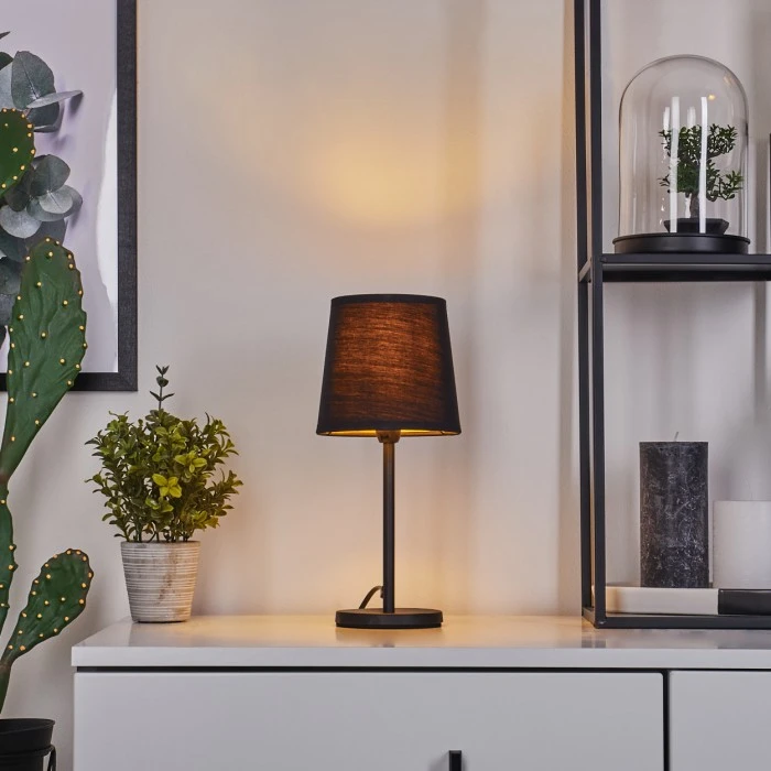 Hofstein Sikala Tischleuchte Schwarz, 1-flammig 9 Hofstein Sikala Tischleuchte Schwarz, 1-flammig – Bild 7