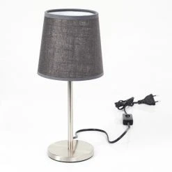 Hofstein Sikala Tischleuchte Nickel-Matt, 1-flammig -Günstiges Tischlampen Geschäft sikala tischleuchte h3595091 4