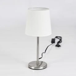 Hofstein Sikala Tischleuchte Nickel-Matt, 1-flammig -Günstiges Tischlampen Geschäft sikala tischleuchte h3596494 4