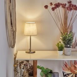 Hofstein Sikala Tischleuchte Nickel-Matt, 1-flammig -Günstiges Tischlampen Geschäft sikala tischleuchte h3596494 6