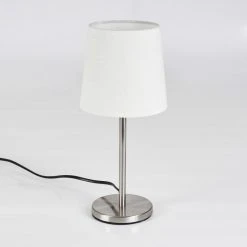 Hofstein Sikala Tischleuchte Nickel-Matt, 1-flammig -Günstiges Tischlampen Geschäft sikala tischleuchte h3596494 7