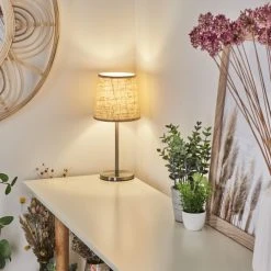 Hofstein Sikala Tischleuchte Nickel-Matt, 1-flammig -Günstiges Tischlampen Geschäft sikala tischleuchte h3596821 6